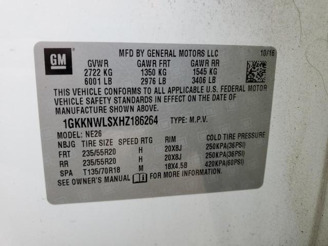 1GKKNWLSXHZ186264 GMC Acadia Slt-2