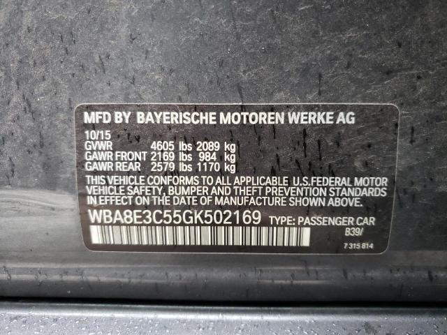 WBA8E3C55GK502169 BMW 328 Xi Sulev