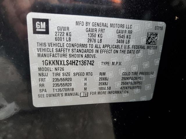 1GKKNXLS4HZ136742 GMC Acadia Denali