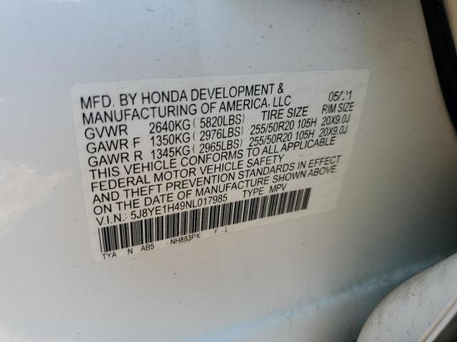 5J8YE1H49NL017985 Acura Mdx Technology