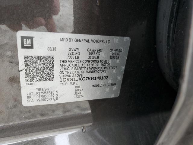 1GKS1JKC7KR140102 GMC Yukon Xl C1500 Slt