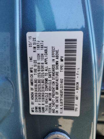 5J6TF1H5XFL001482 Honda Crosstour Exl