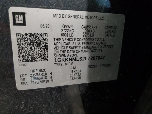 1GKKNMLS2LZ207847 GMC ACADIA SLT