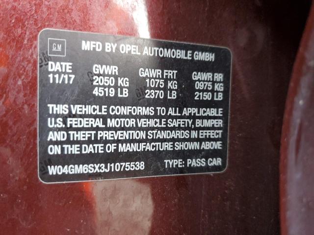 W04GM6SX3J1075538 Buick Regal Preferred Ii