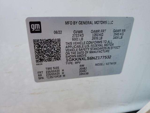 1GKKNXLS6NZ177532 GMC Acadia Denali