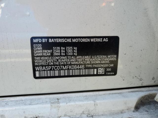 WBA5P7C07MFK08446 BMW 330e