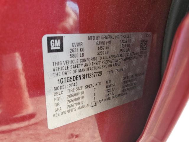 1GTG5DEN3H1237728 GMC CANYON SLT