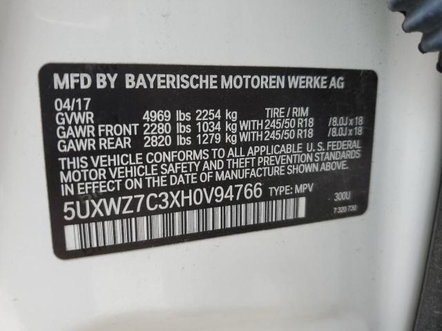 5UXWZ7C3XH0V94766 BMW X3 Sdrive28i