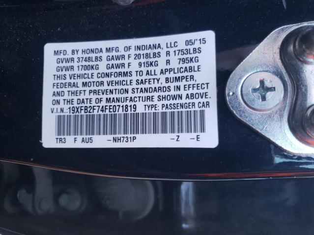 19XFB2F74FE071819 Honda CIVIC SE