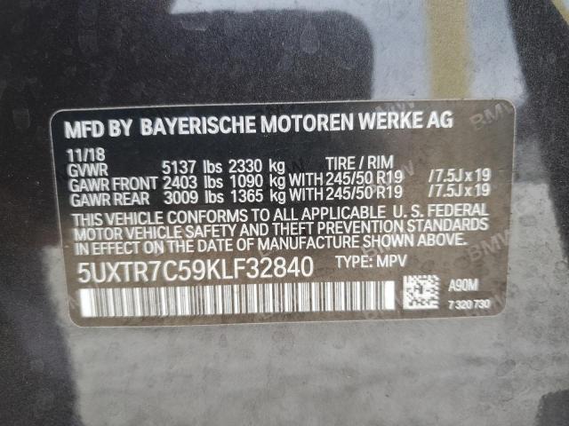 5UXTR7C59KLF32840 BMW X3 Sdrive30i