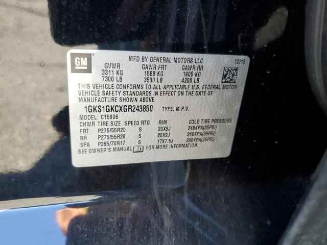 1GKS1GKCXGR243850 GMC Yukon Xl C1500 Slt