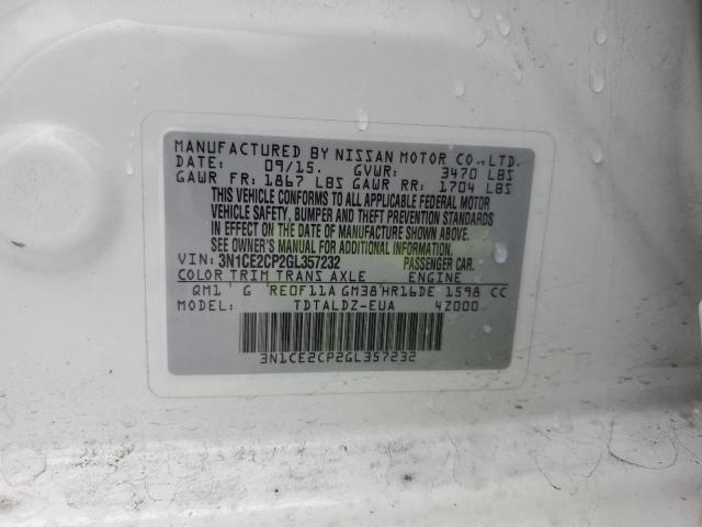 3N1CE2CP2GL357232 Nissan Versa Note S