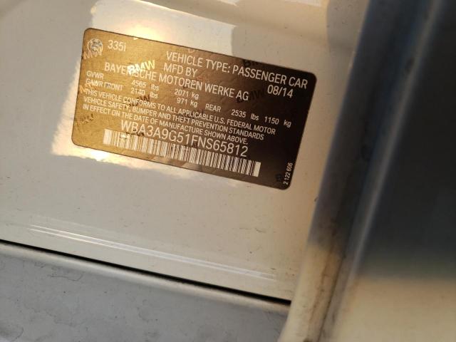 WBA3A9G51FNS65812 BMW 335 I