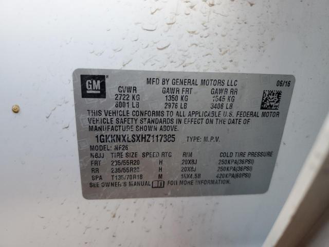 1GKKNXLSXHZ117385 GMC Acadia Denali