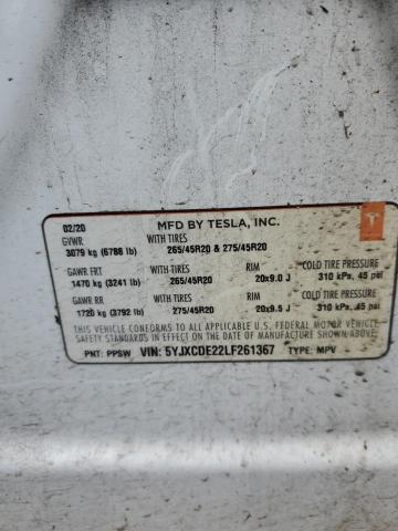5YJXCDE22LF261367 Tesla MODEL X