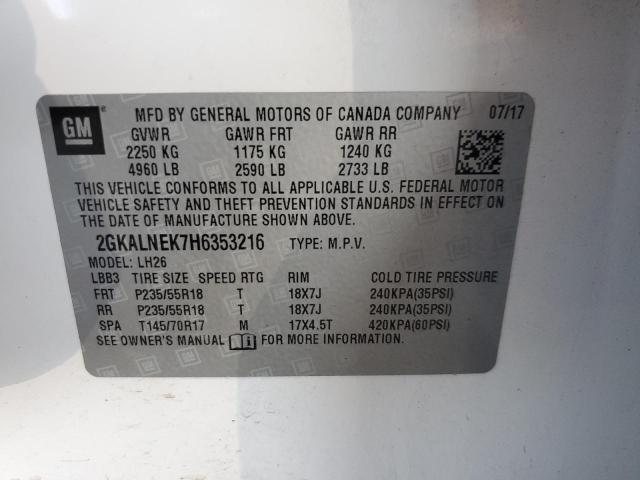 2GKALNEK7H6353216 GMC Terrain Sle
