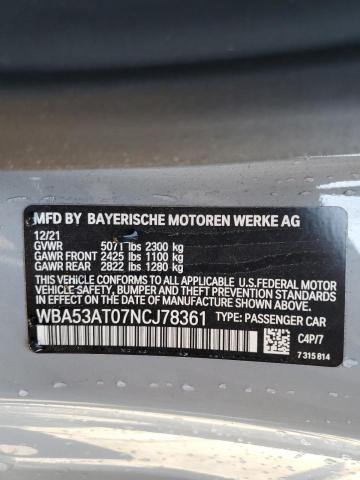 WBA53AT07NCJ78361 BMW M440I
