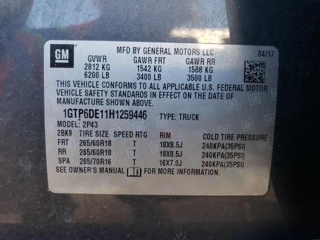 1GTP6DE11H1259446 GMC CANYON SLT