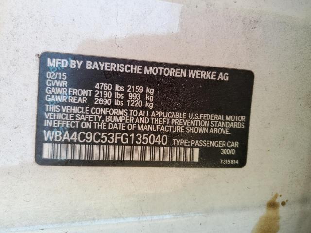 WBA4C9C53FG135040 BMW 428 Xi Gran Coupe Sulev