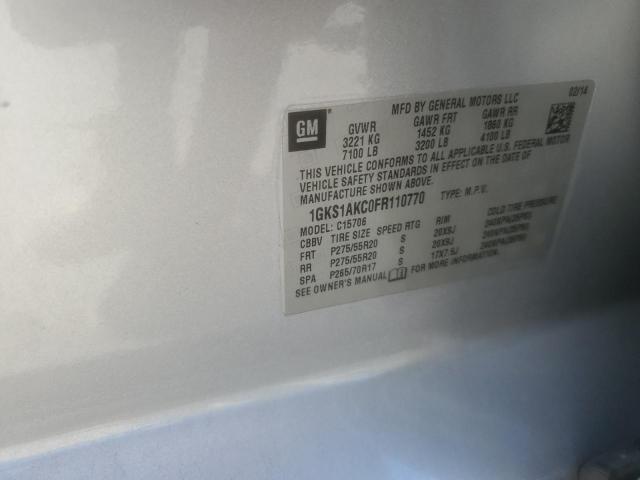 1GKS1AKC0FR110770 GMC YUKON SLE