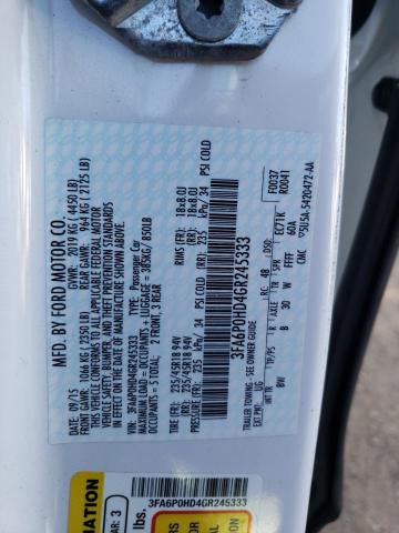 3FA6P0HD4GR245333 Ford FUSION SE