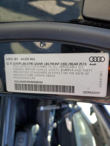 WAUANAF49HN008034 Audi A4 PREMIUM