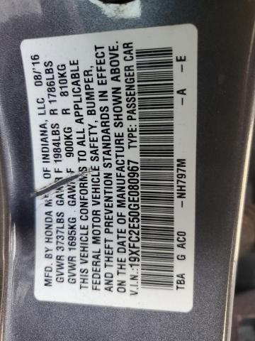 19XFC2E50GE080967 Honda Civic Lx