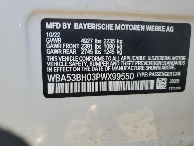 WBA53BH03PWX99550 BMW 530 I