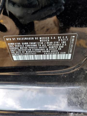 3VWDB7AJ1HM337827 Volkswagen JETTA SE