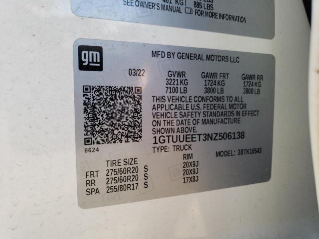 1GTUUEET3NZ506138 GMC Sierra K1500 At4