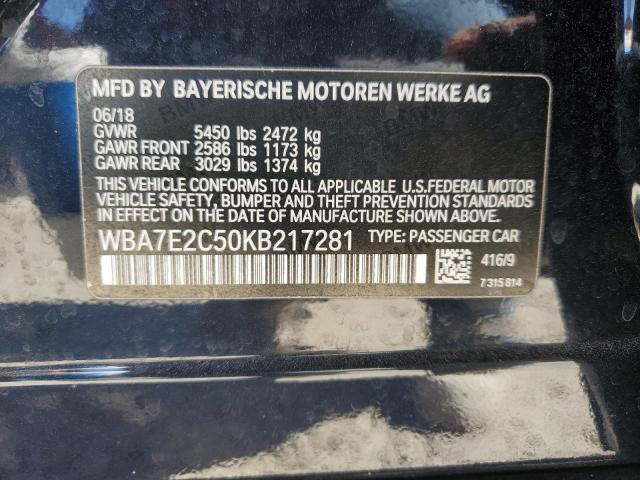 WBA7E2C50KB217281 BMW 740 I