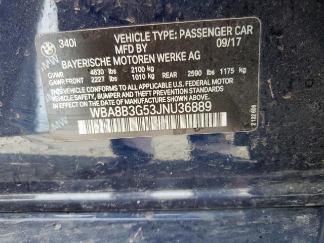WBA8B3G53JNU36889 BMW 340 I