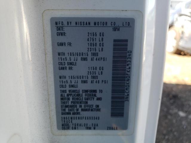 3N6CM0KN0FK693340 Nissan NV200 2.5S