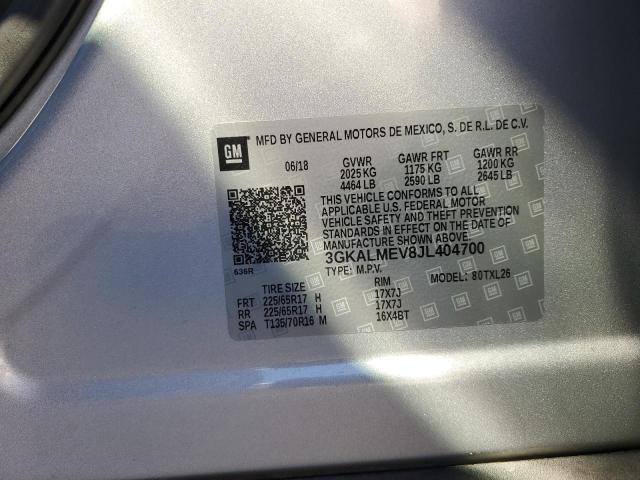 3GKALMEV8JL404700 GMC Terrain Sle