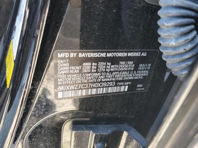 5UXWZ7C37H0X39293 BMW X3 Sdrive28i
