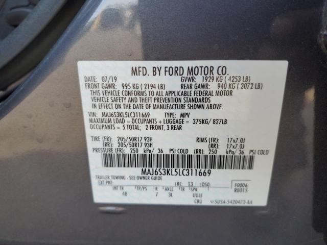 MAJ6S3KL5LC311669 Ford Ecosport Titanium