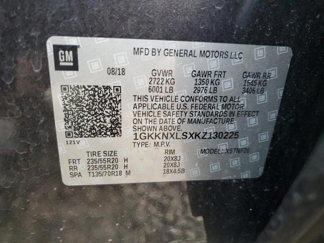 1GKKNXLSXKZ130225 GMC Acadia Denali