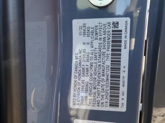 2HGFE1E53NH471232 Honda CIVIC SI