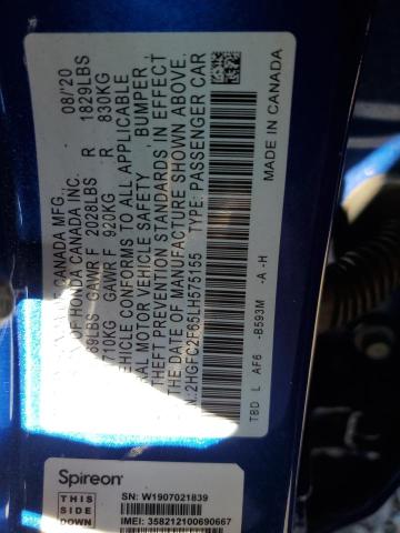 2HGFC2F65LH575155 Honda Civic Lx