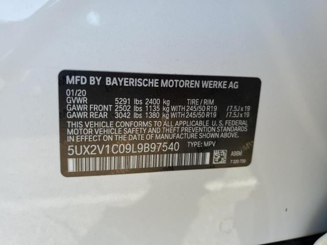 5UX2V1C09L9B97540 BMW X4 Xdrive30i