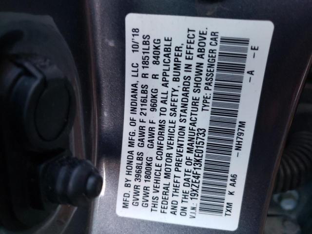 19XZE4F13KE015733 Honda Insight Lx