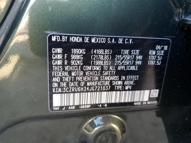 3CZRU6H34JG721037 Honda HR-V LX