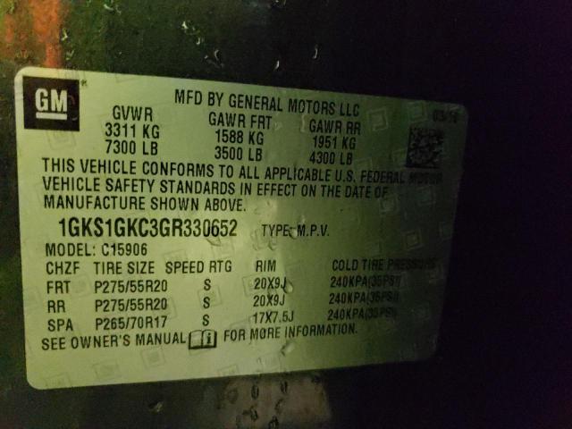 1GKS1GKC3GR330652 GMC Yukon Xl C1500 Slt