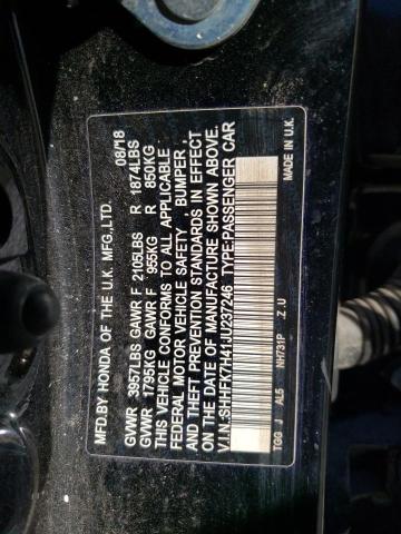 SHHFK7H41JU237246 Honda Civic Sport