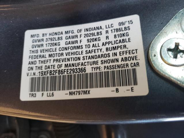 19XFB2F86FE293366 Honda CIVIC EX