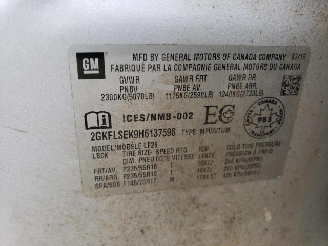 2GKFLSEK9H6137596 GMC Terrain Sle