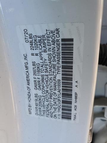 1HGCV3F51LA015559 Honda Accord Hybrid Exl