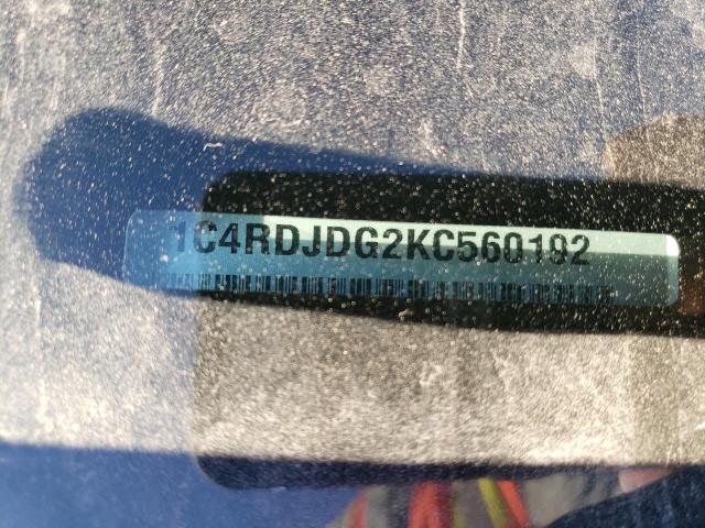 1C4RDJDG2KC560192 Dodge DURANGO GT