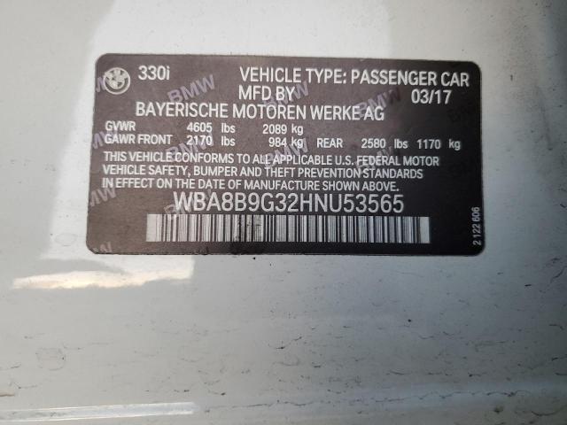 WBA8B9G32HNU53565 BMW 330 I