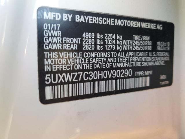 5UXWZ7C30H0V90290 BMW X3 Sdrive28i